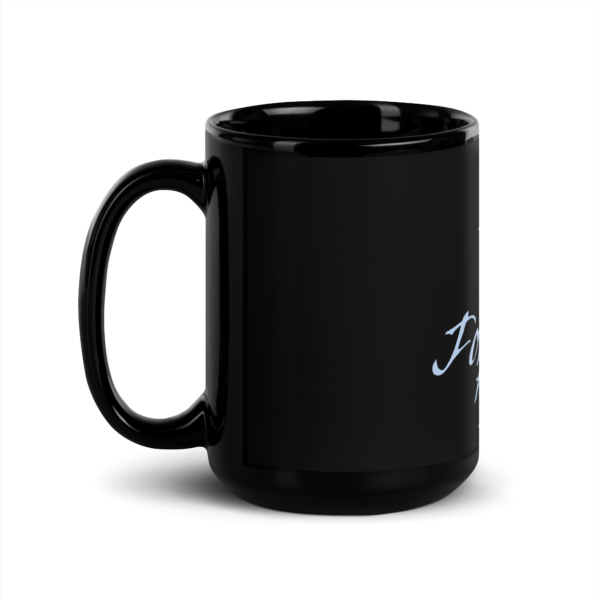 Follow the Arrow Black Glossy Mug - Image 2
