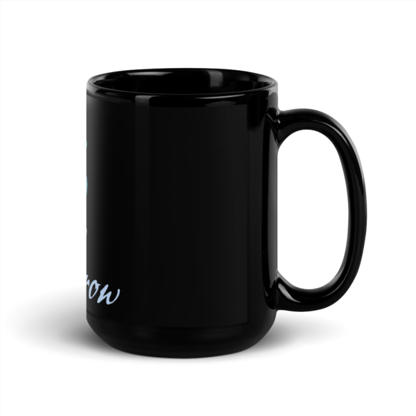 Follow the Arrow Black Glossy Mug - Image 3